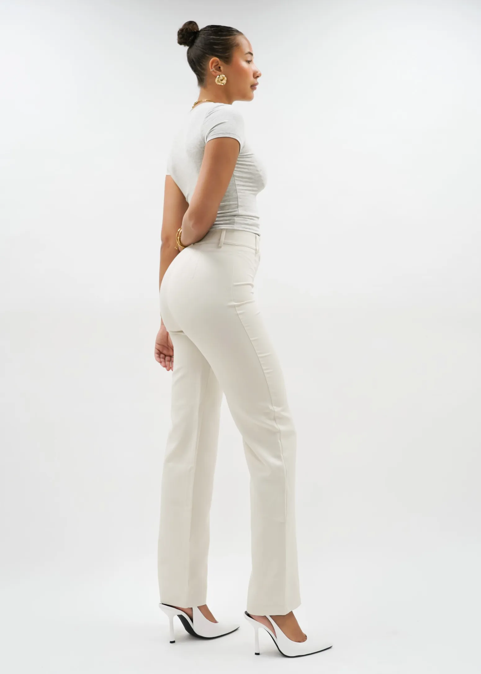 Straight leg pants classic crème (TALL)