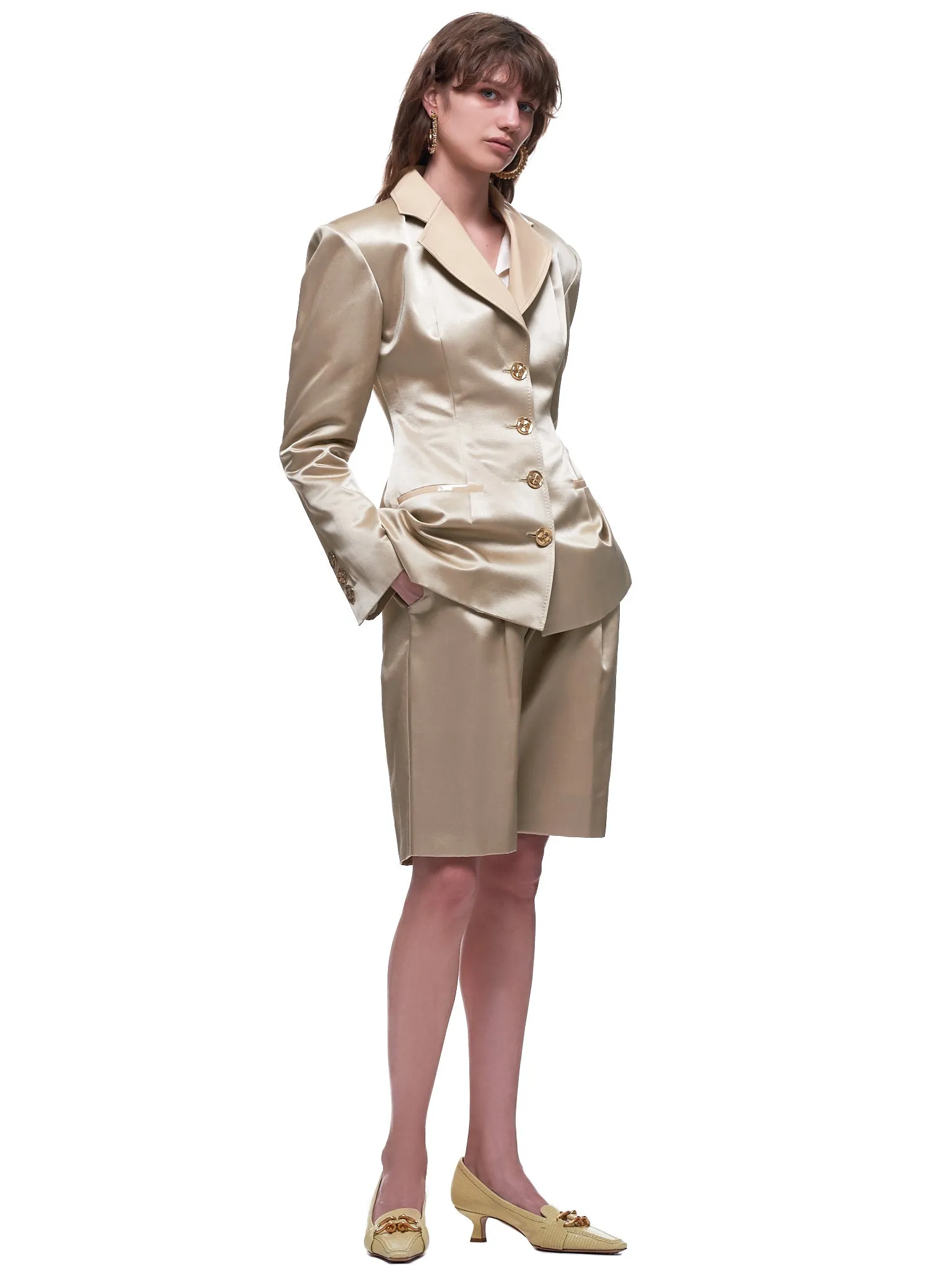 Structured Satin Jacket (RR112-BEIGE)