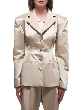 Structured Satin Jacket (RR112-BEIGE)