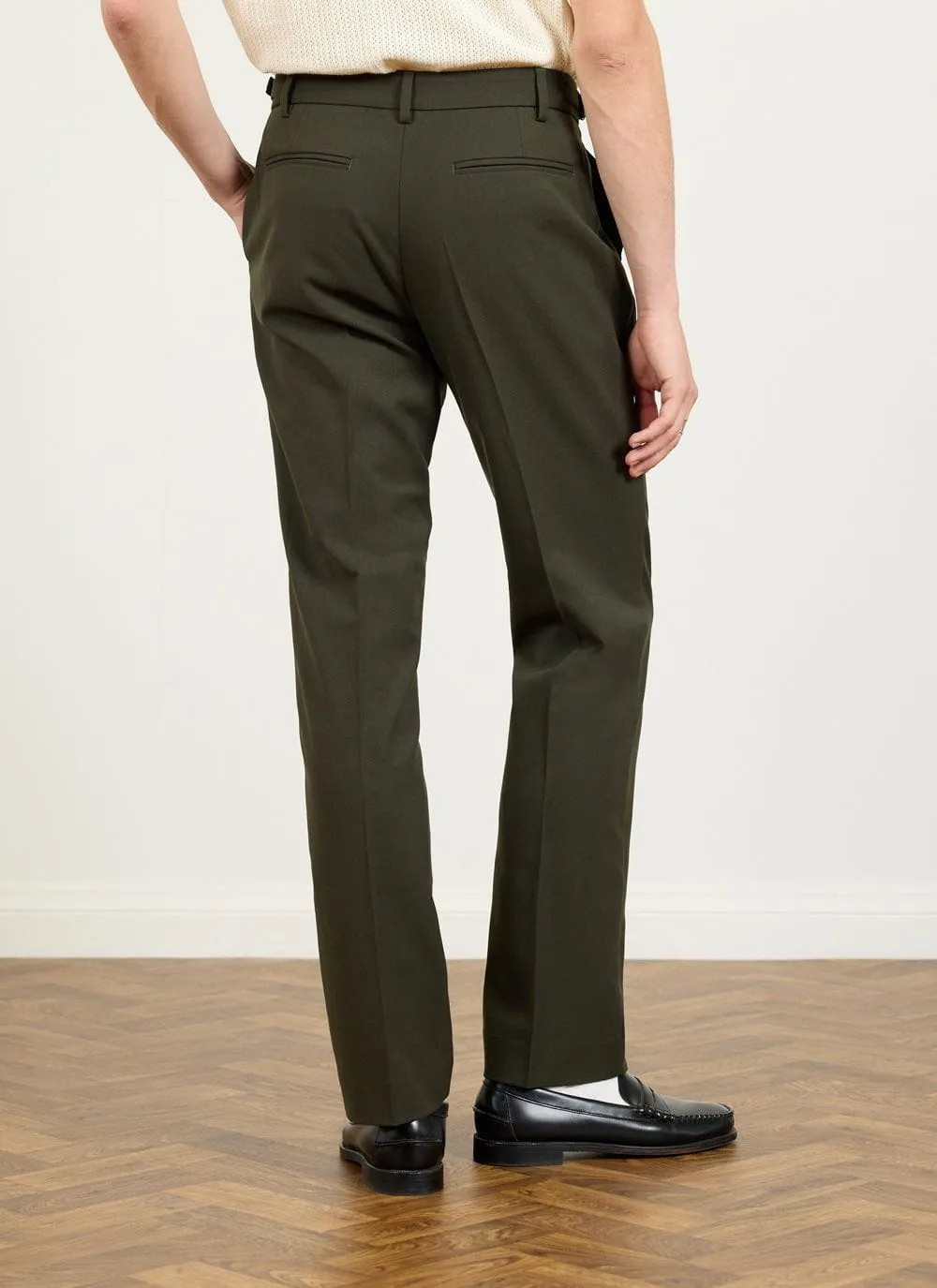 Tailored Trousers | Wool | Forest