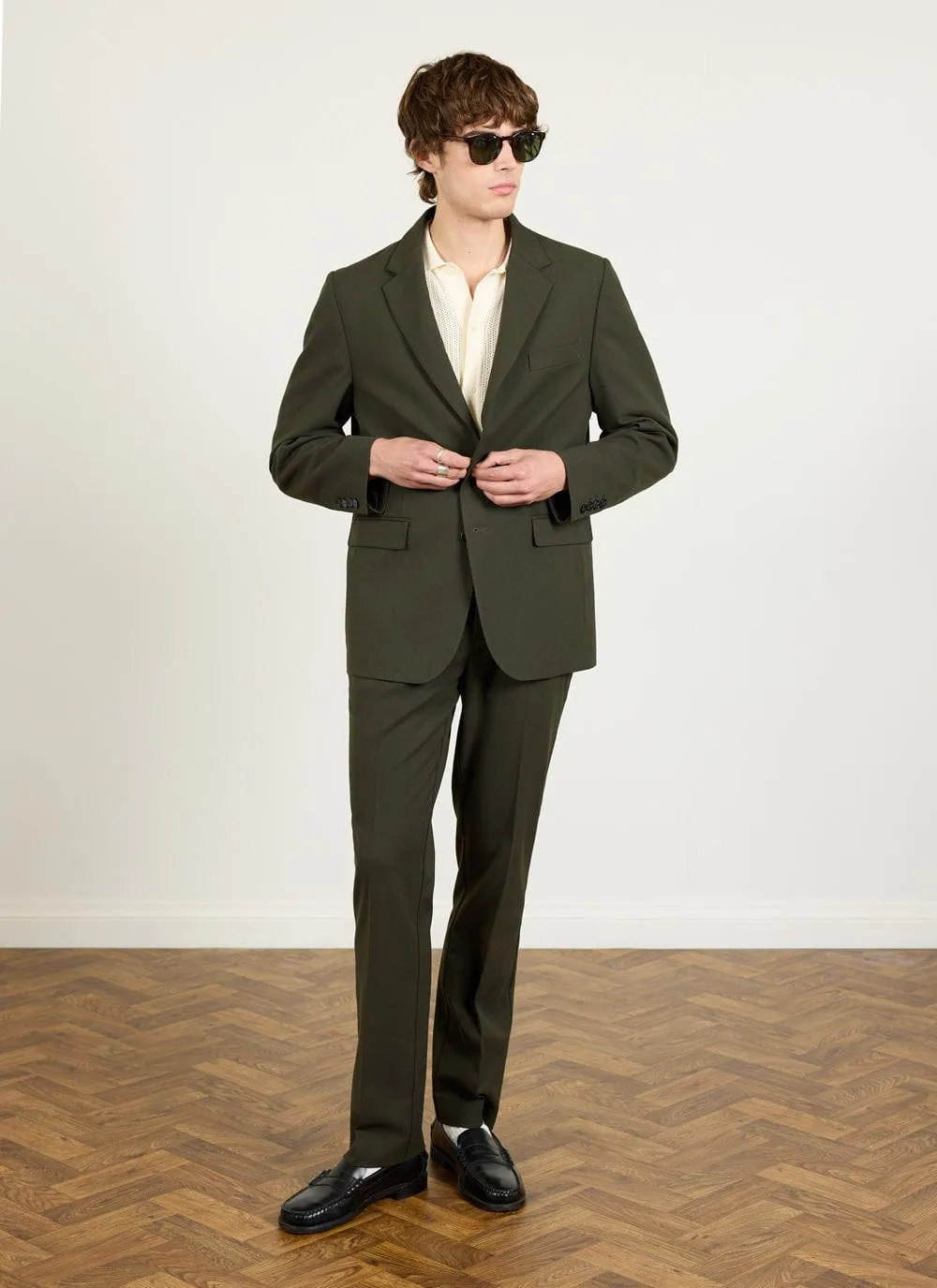 Tailored Trousers | Wool | Forest