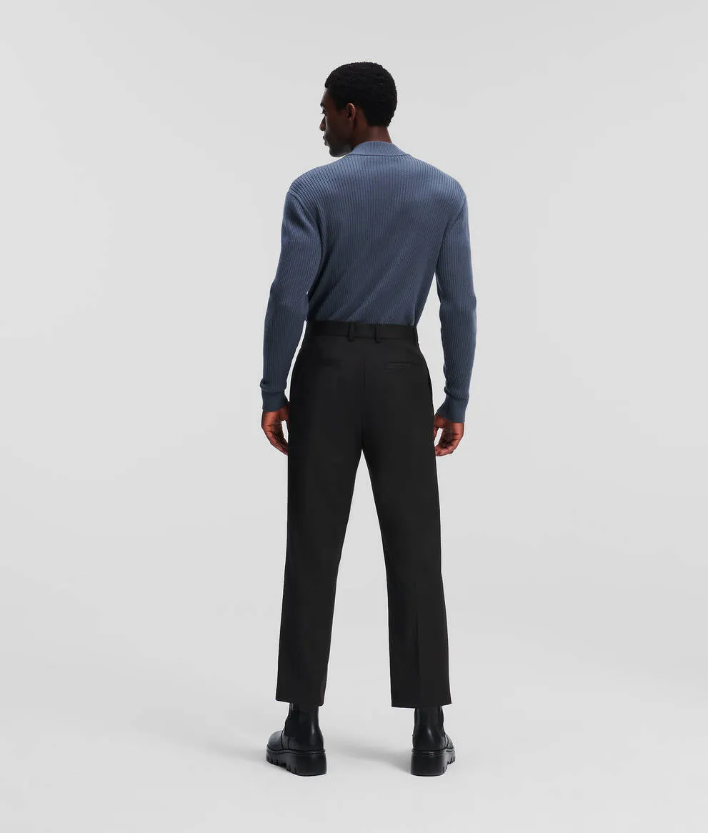 TAILORED WOOL-BLEND TROUSERS