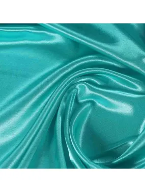 Teal Blue Plain Viscose Gaji Silk Fabric (Wholesale)