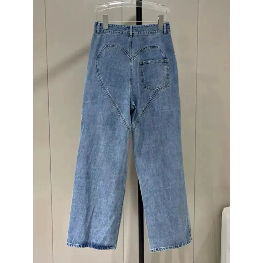 The Raina High-Waisted Denim Pants