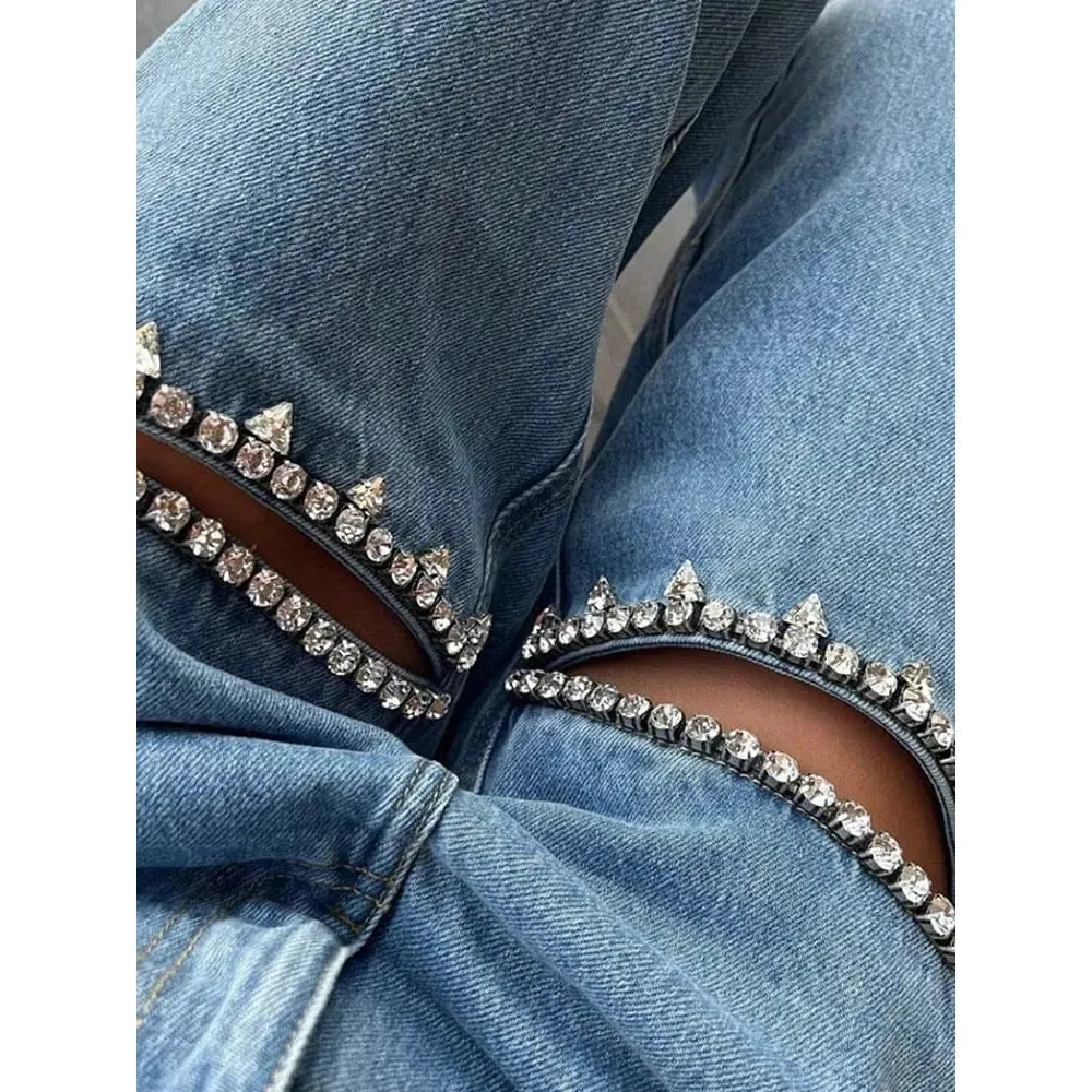 The Raina High-Waisted Denim Pants