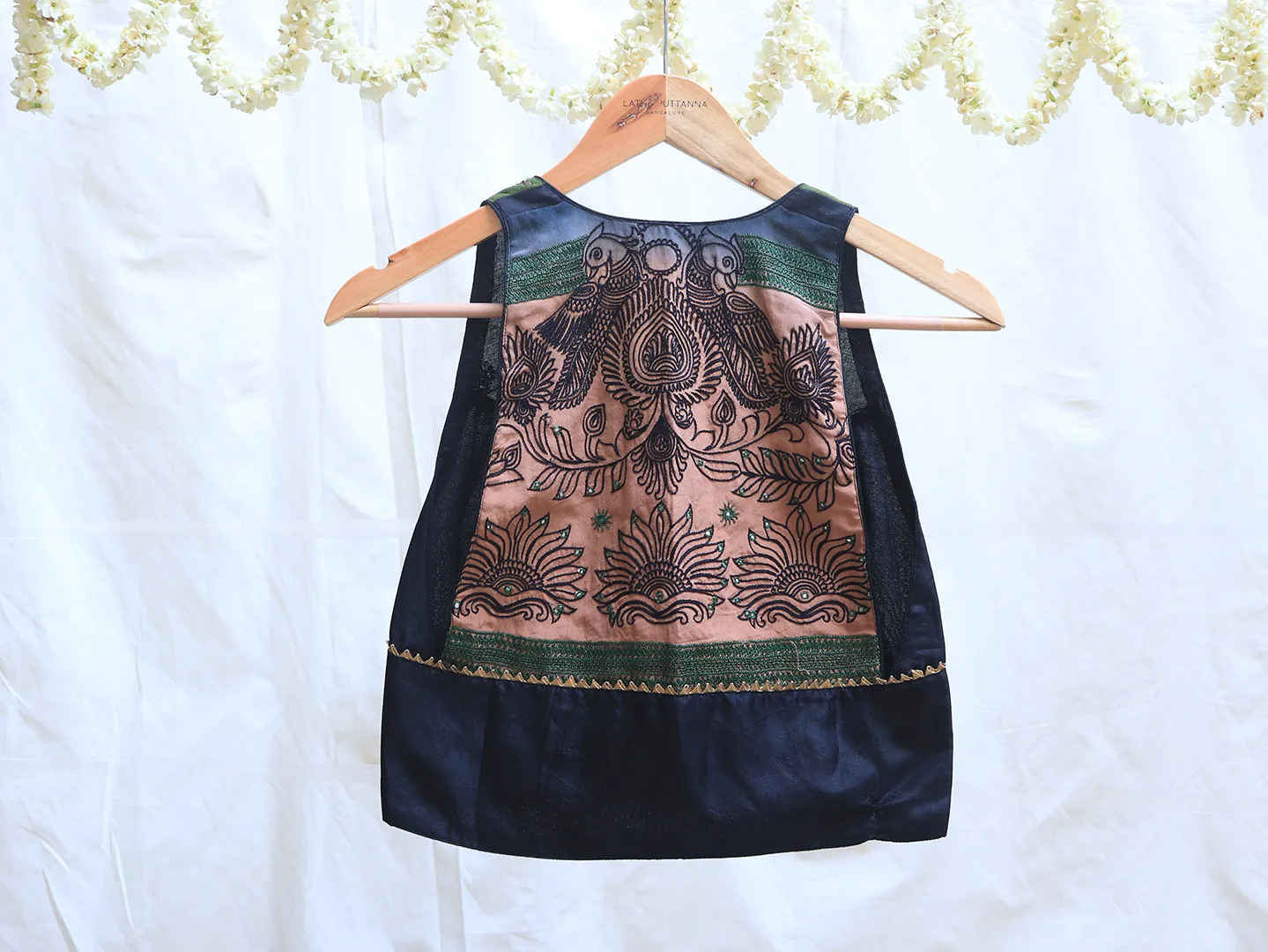 Three colour, Karnataka silk, Hand embroidery blouse