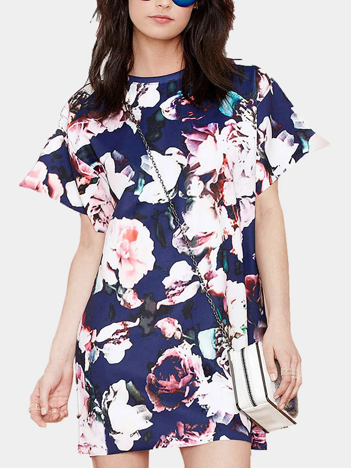 Wholesale Floral Print Shift Fashion Dresses