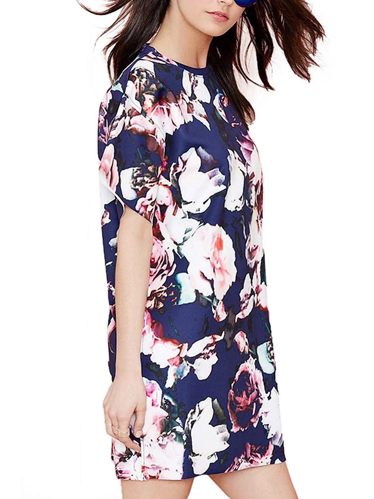 Wholesale Floral Print Shift Fashion Dresses