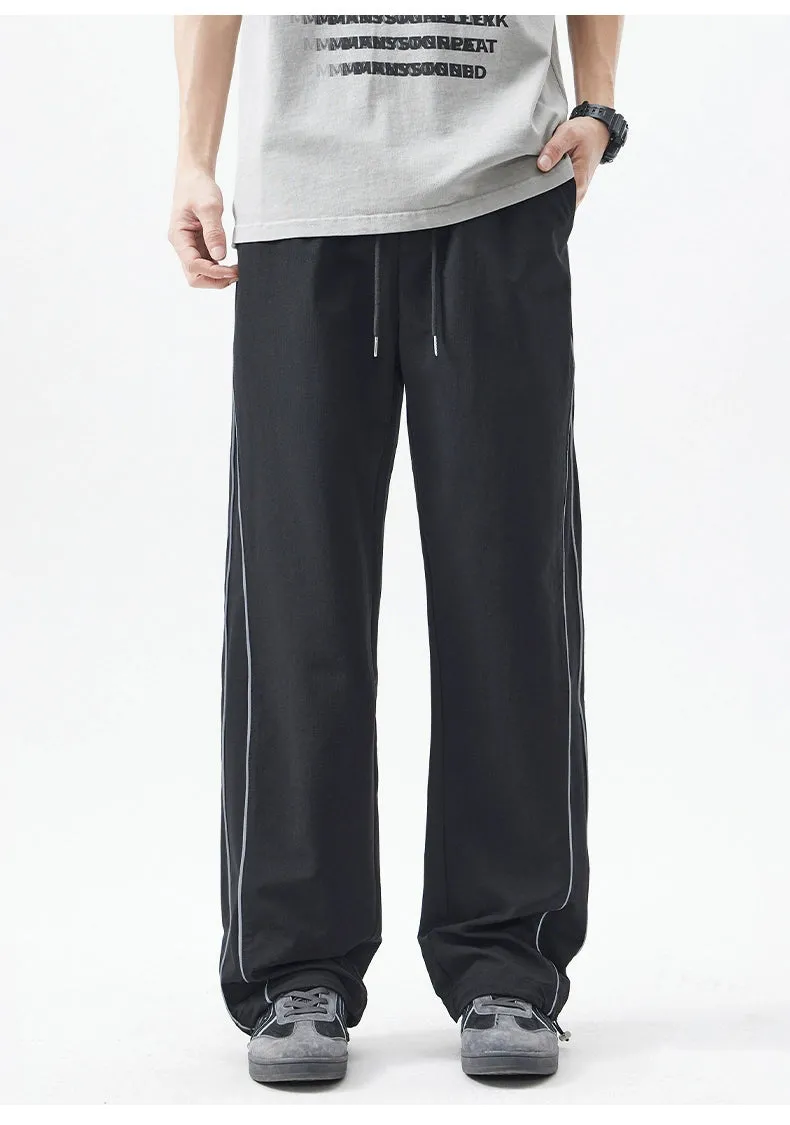 Wide-Leg Straight-Leg Pants