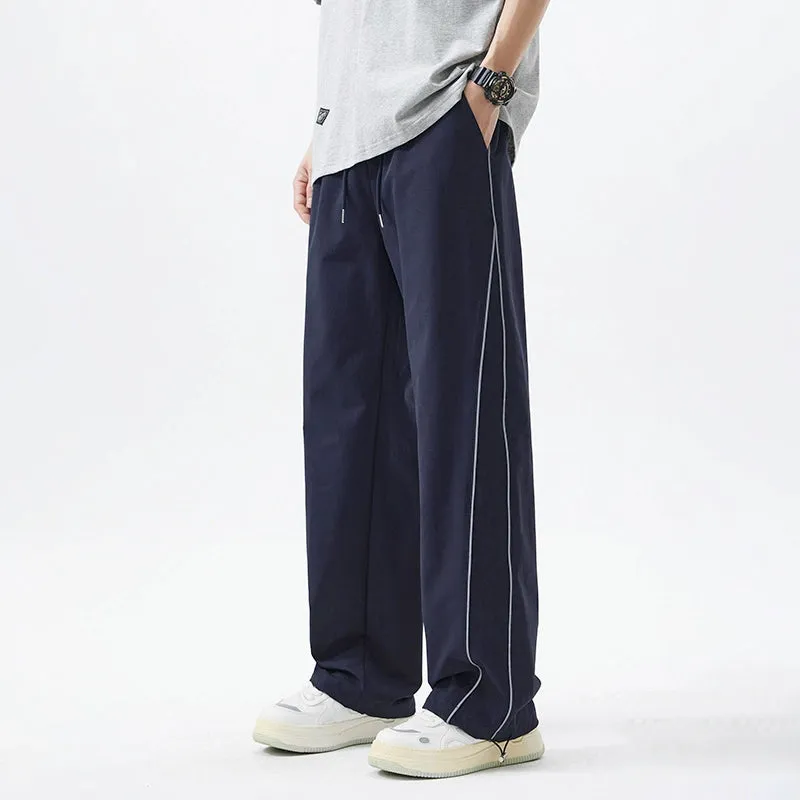 Wide-Leg Straight-Leg Pants