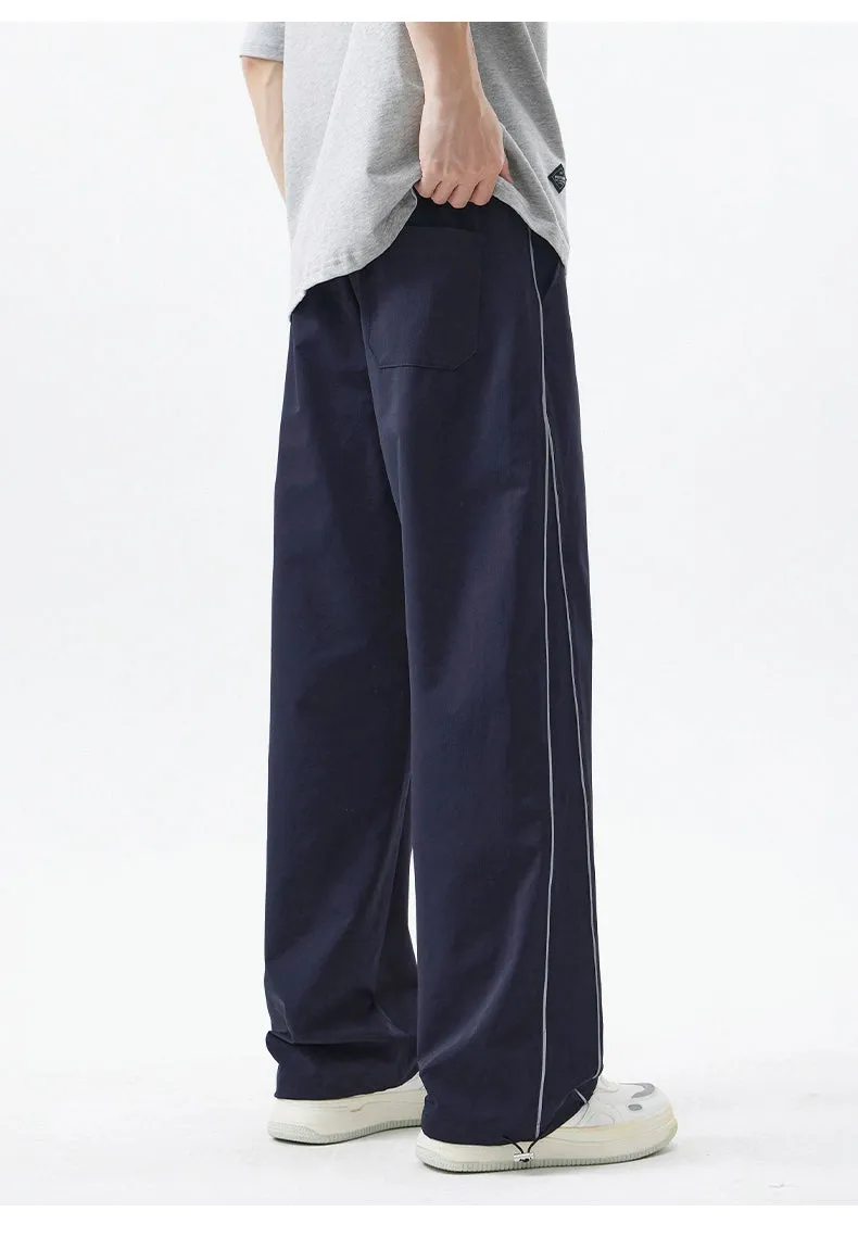 Wide-Leg Straight-Leg Pants