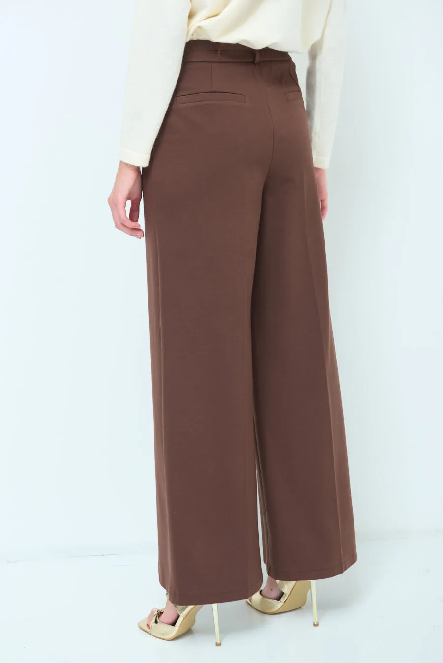 Wide-leg tailored trousers wholesale