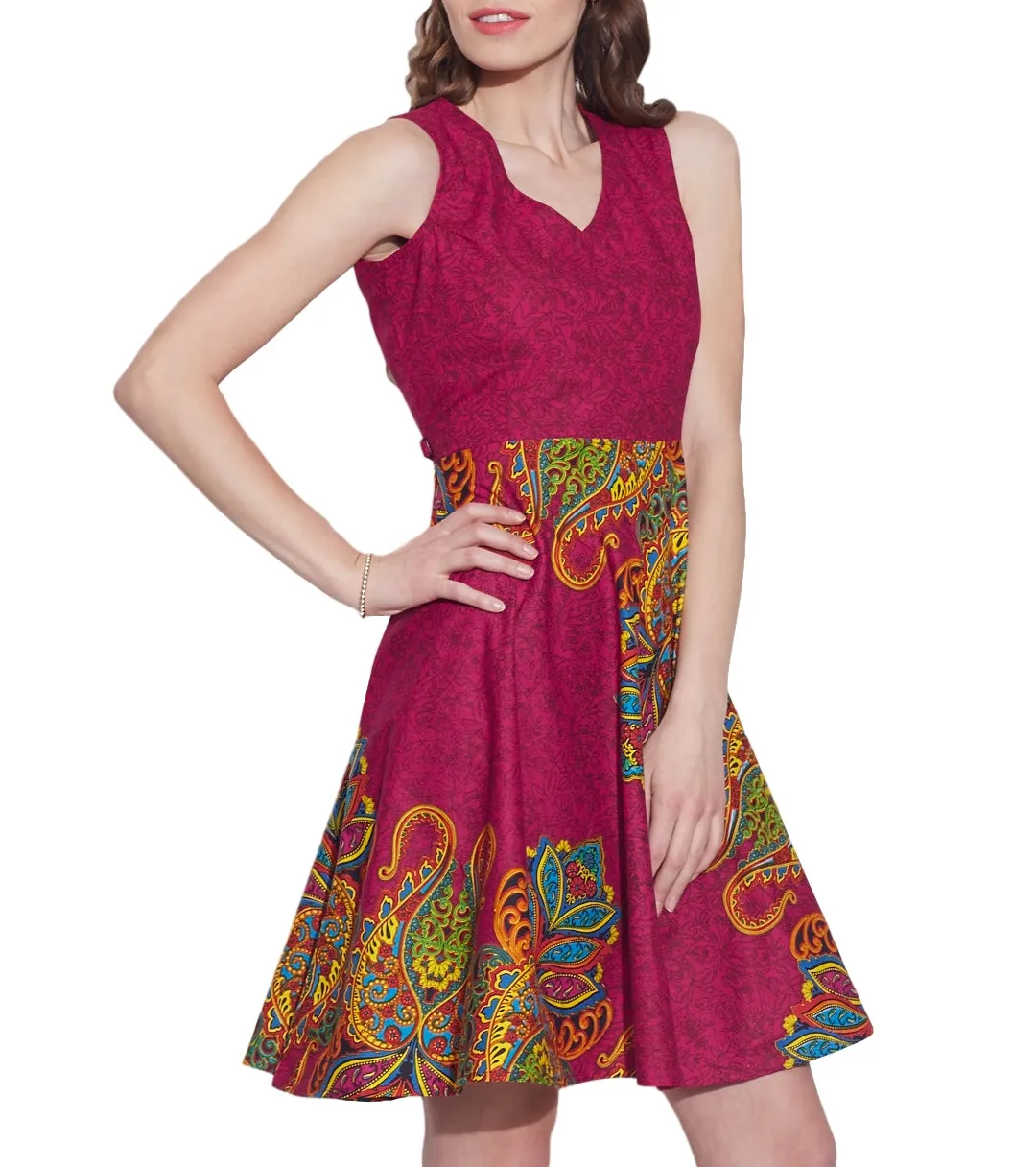 Women Apparels Cotton Printed Dress,Machine Washable,W-CPD32-1626, Size-32 Inch