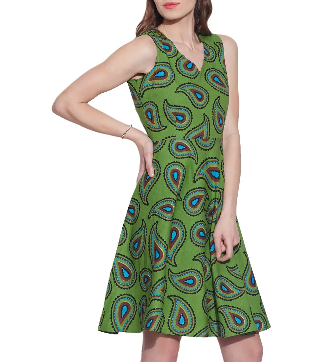 Women Apparels Cotton Printed Dress,Machine Washable,W-CPD40-1623, Size-40 Inch