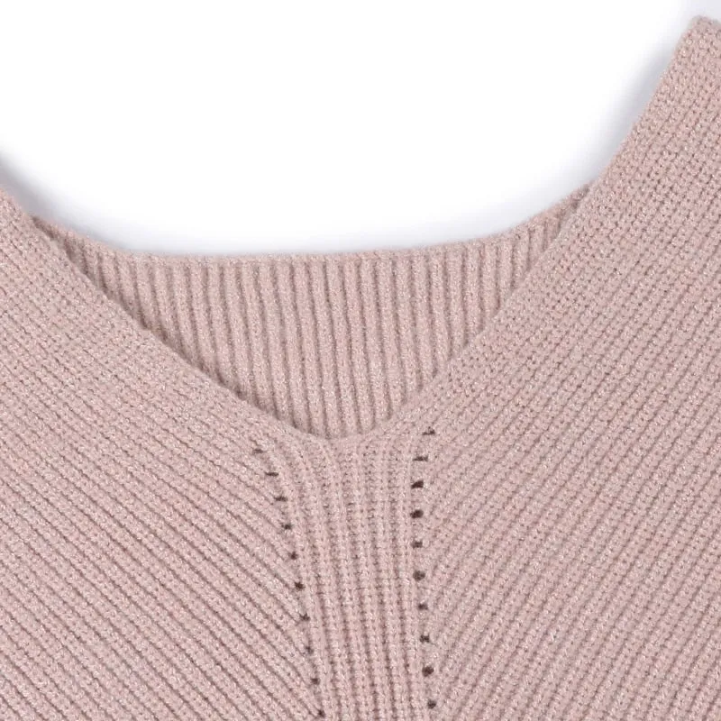 Women's Autumn/Winter Knitted V-Neck Cashmere Pullover