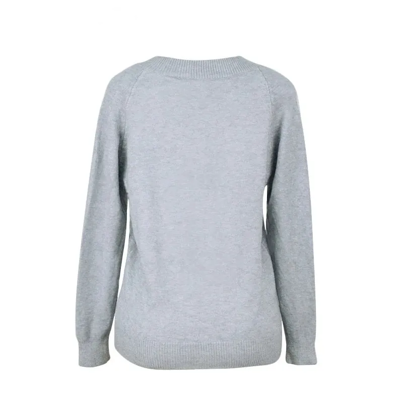 Women's Autumn/Winter V-Neck Knitted Pullover