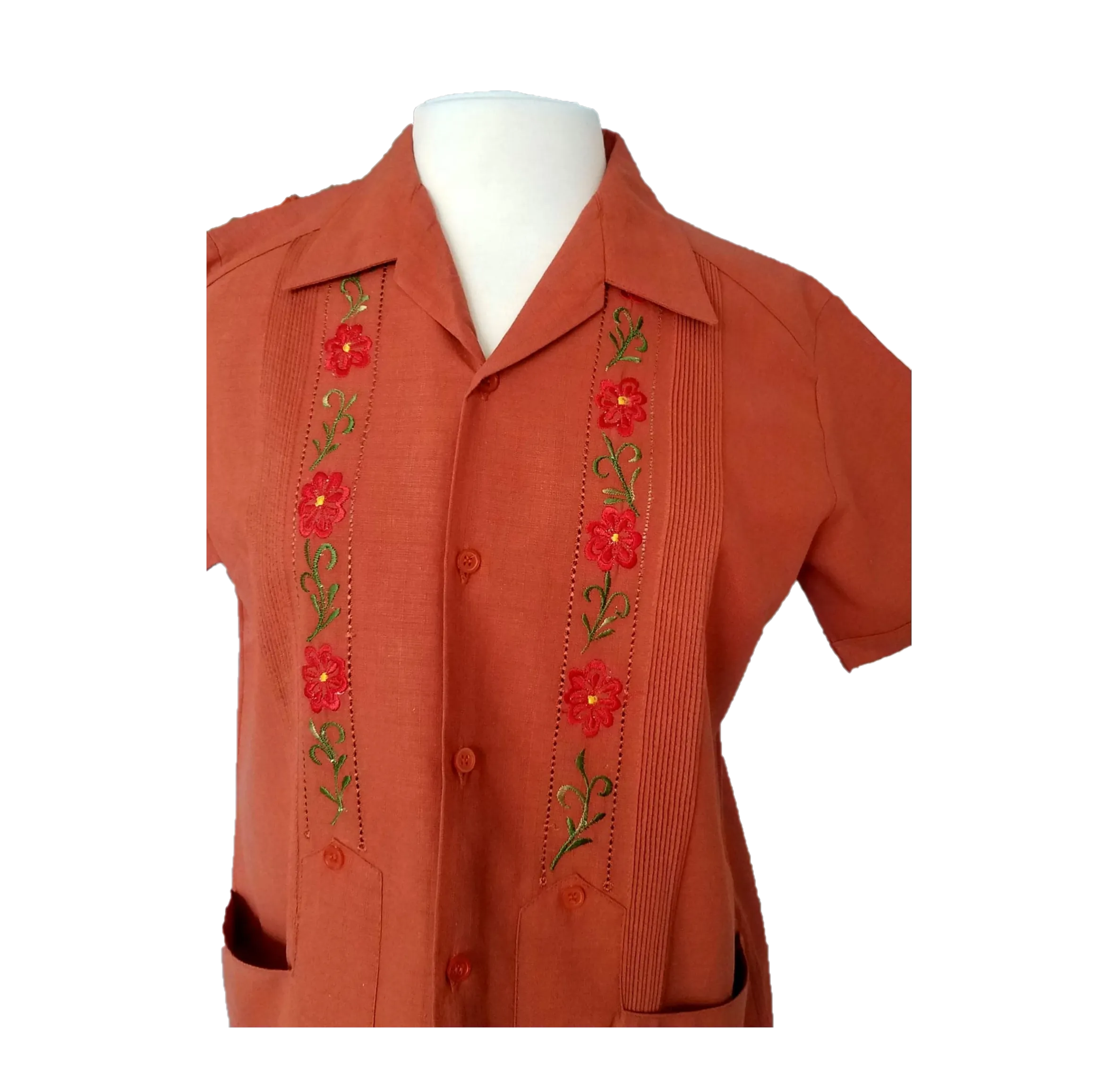 Women's Embroidered Mexican Guayabera Shirt