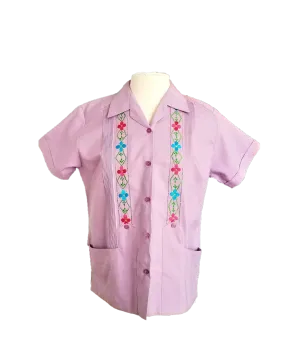 Women's Embroidered Mexican Guayabera Shirt