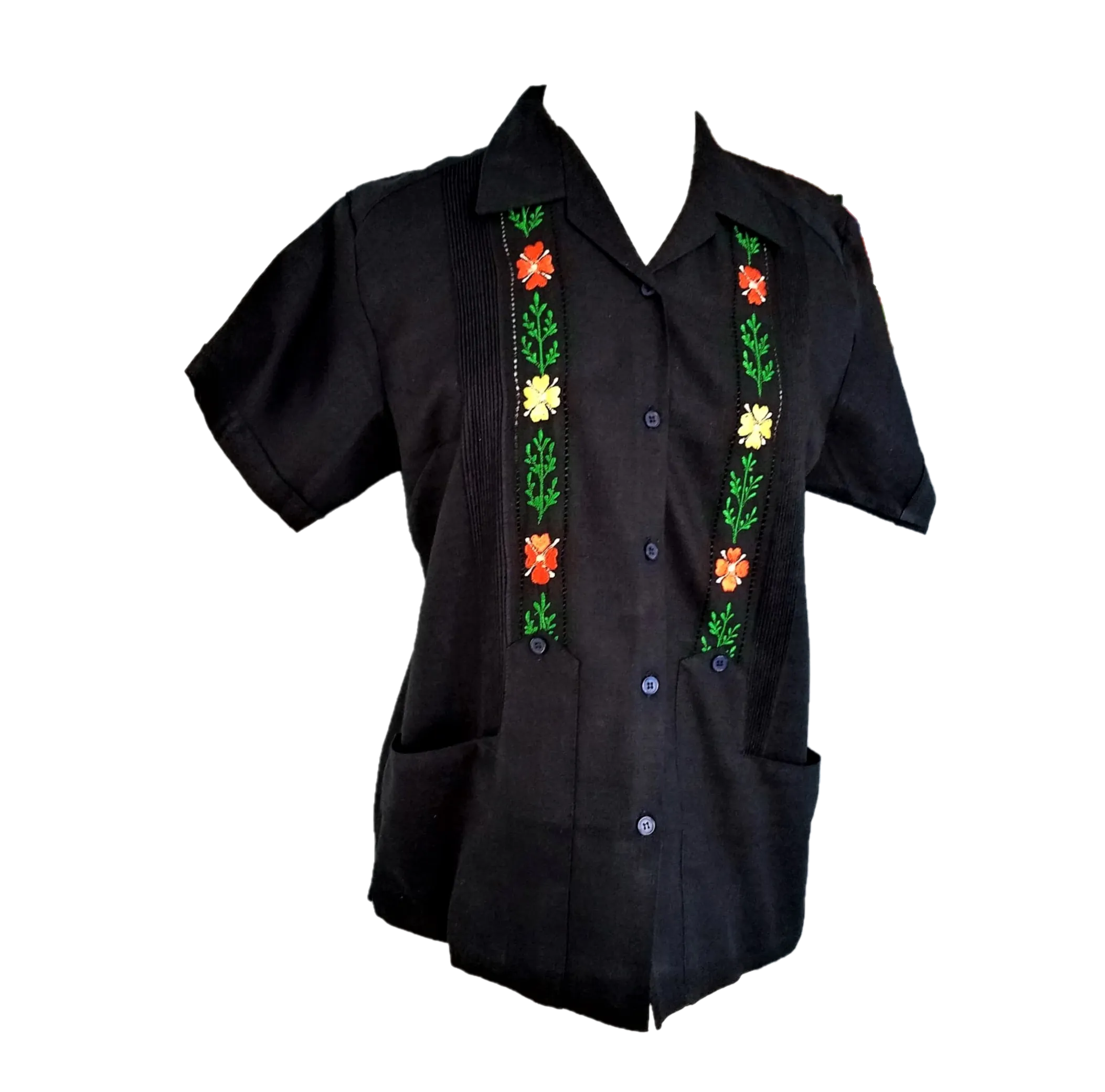 Women's Embroidered Mexican Guayabera Shirt