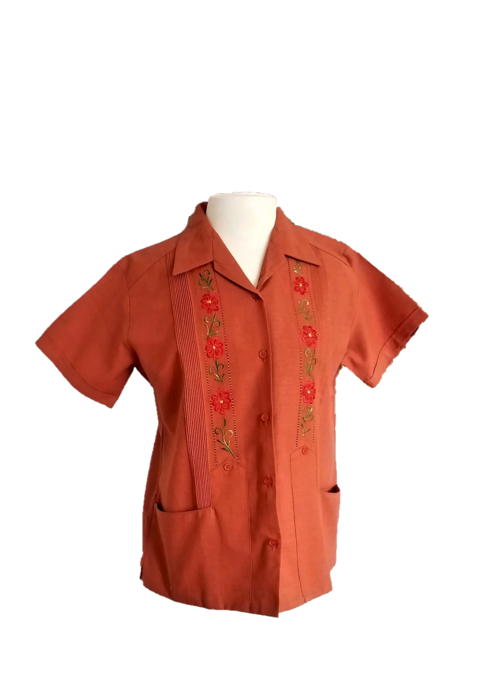 Women's Embroidered Mexican Guayabera Shirt