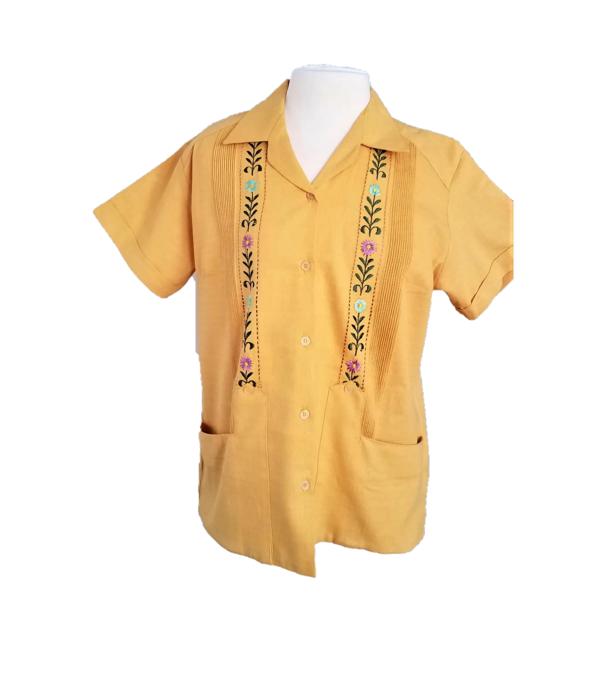 Women's Embroidered Mexican Guayabera Shirt