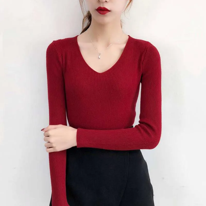 Women's Winter Warm V-Neck Sweater