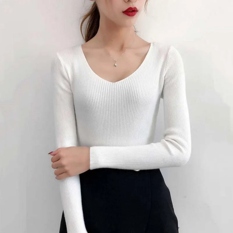 Women's Winter Warm V-Neck Sweater