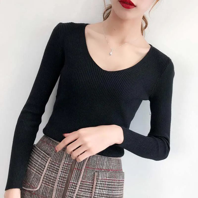 Women's Winter Warm V-Neck Sweater