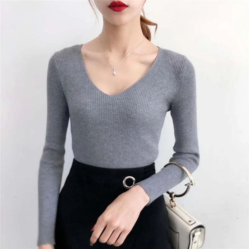 Women's Winter Warm V-Neck Sweater