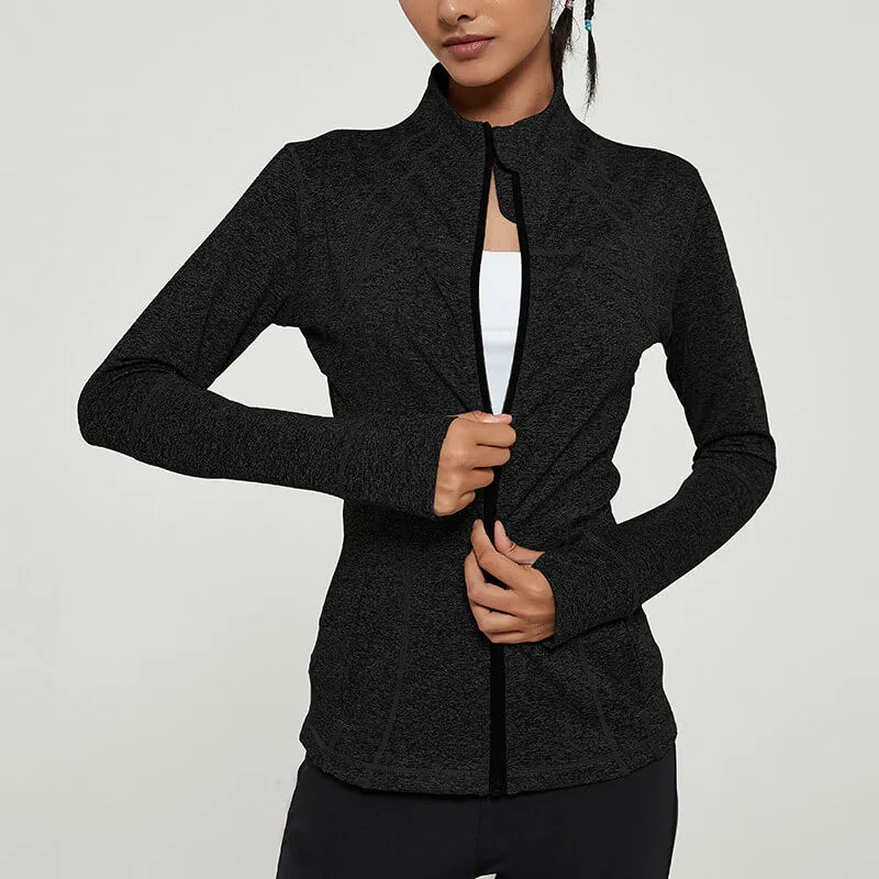 Zip Active Jacket, Grey & Charcoal